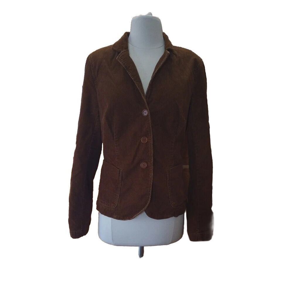 J. Crew Women's Corduroy‎ Blazer Sz S Brown Jacket Pockets Retro 70s Grunge